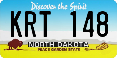 ND license plate KRT148