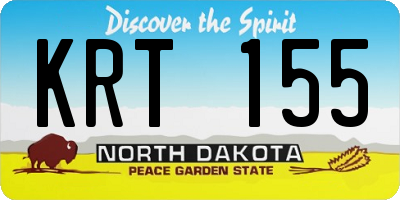 ND license plate KRT155