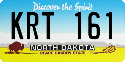 ND license plate KRT161