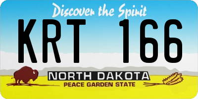 ND license plate KRT166