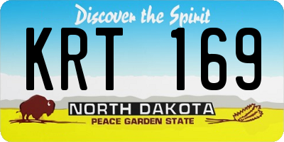 ND license plate KRT169