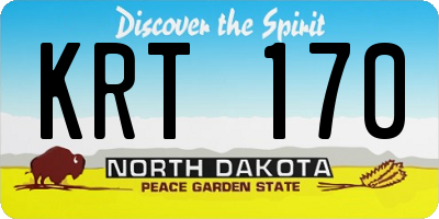 ND license plate KRT170