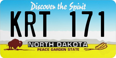 ND license plate KRT171