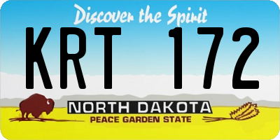 ND license plate KRT172