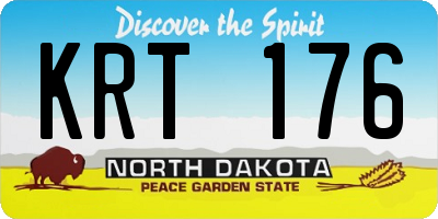 ND license plate KRT176