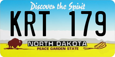 ND license plate KRT179