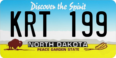 ND license plate KRT199