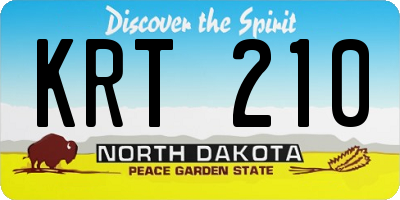 ND license plate KRT210