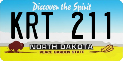 ND license plate KRT211