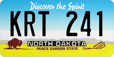 ND license plate KRT241