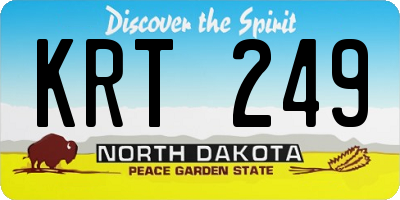 ND license plate KRT249