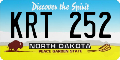 ND license plate KRT252