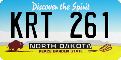 ND license plate KRT261