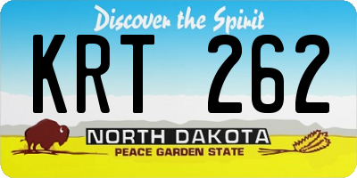 ND license plate KRT262