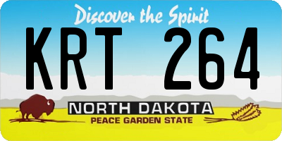 ND license plate KRT264