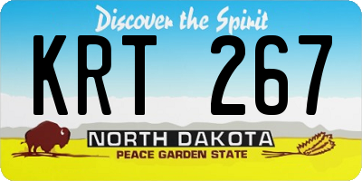 ND license plate KRT267