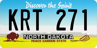 ND license plate KRT271