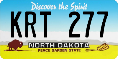 ND license plate KRT277