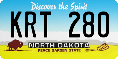 ND license plate KRT280