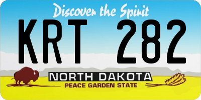 ND license plate KRT282