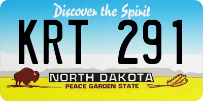 ND license plate KRT291