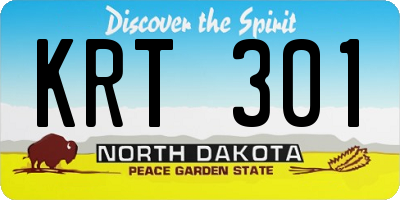 ND license plate KRT301