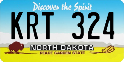 ND license plate KRT324