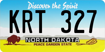 ND license plate KRT327
