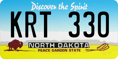 ND license plate KRT330