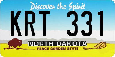ND license plate KRT331