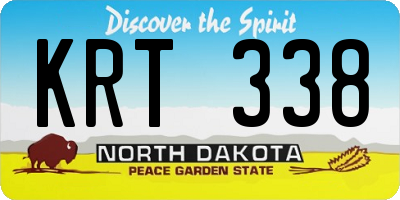 ND license plate KRT338