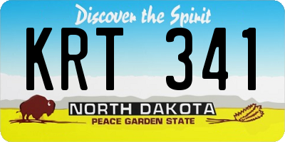 ND license plate KRT341