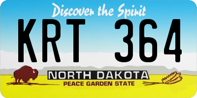 ND license plate KRT364