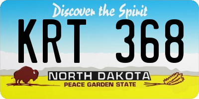 ND license plate KRT368