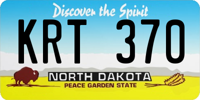 ND license plate KRT370