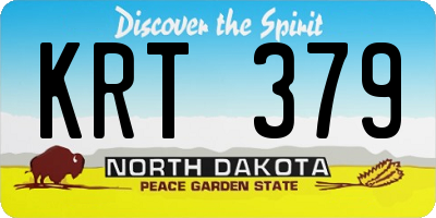 ND license plate KRT379