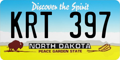 ND license plate KRT397