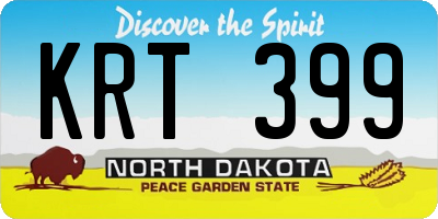ND license plate KRT399