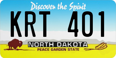 ND license plate KRT401
