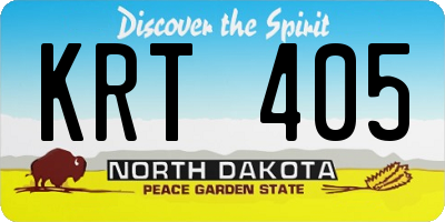 ND license plate KRT405