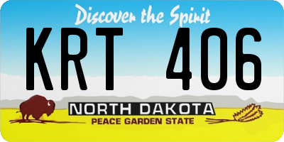 ND license plate KRT406