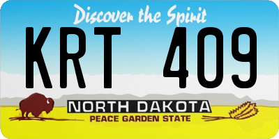ND license plate KRT409