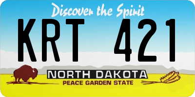 ND license plate KRT421