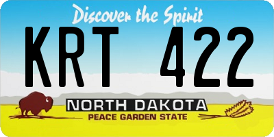 ND license plate KRT422