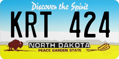ND license plate KRT424