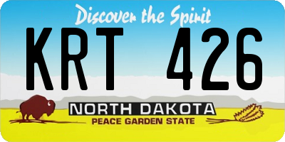 ND license plate KRT426
