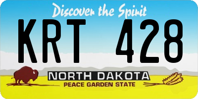 ND license plate KRT428