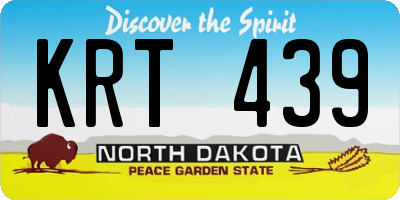 ND license plate KRT439