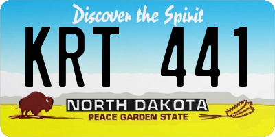 ND license plate KRT441