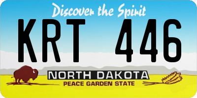 ND license plate KRT446